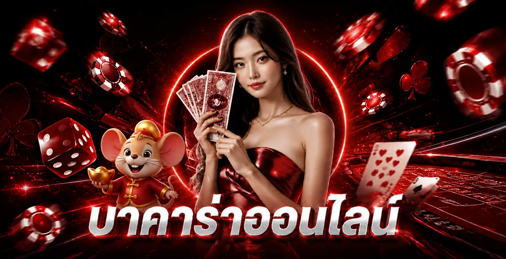 โต๊ะบาคาร่าออนไลน์ kohdhit พร้อมไพ่และชิป